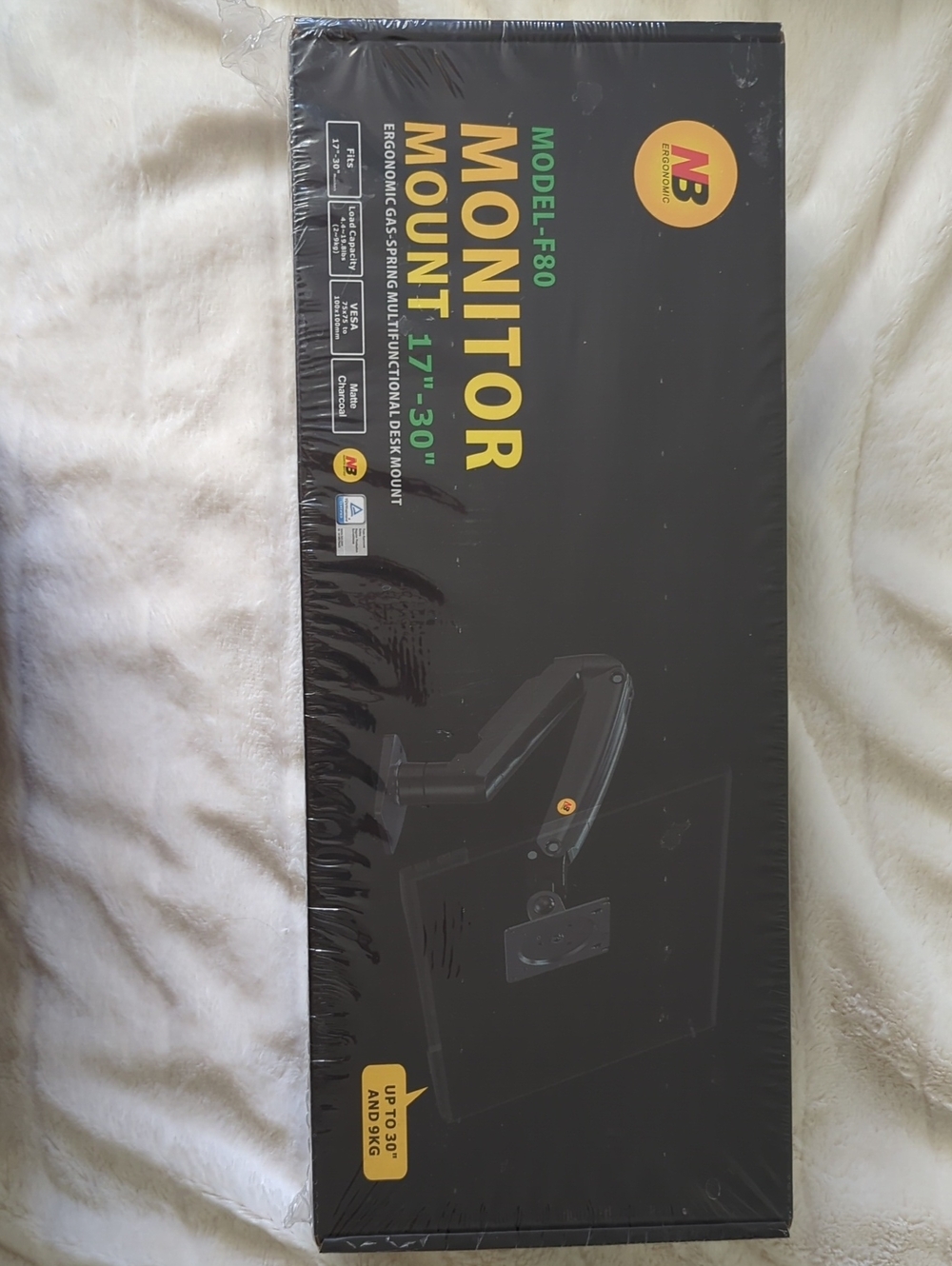 Model-F80 Black Monitor Mount for 17"–30" Screens